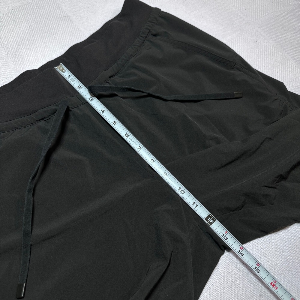 Athleta Attitude Pants Womens 10 Ruched Legs Lightweight Stretch Jogger Black - Picture 10 of 13